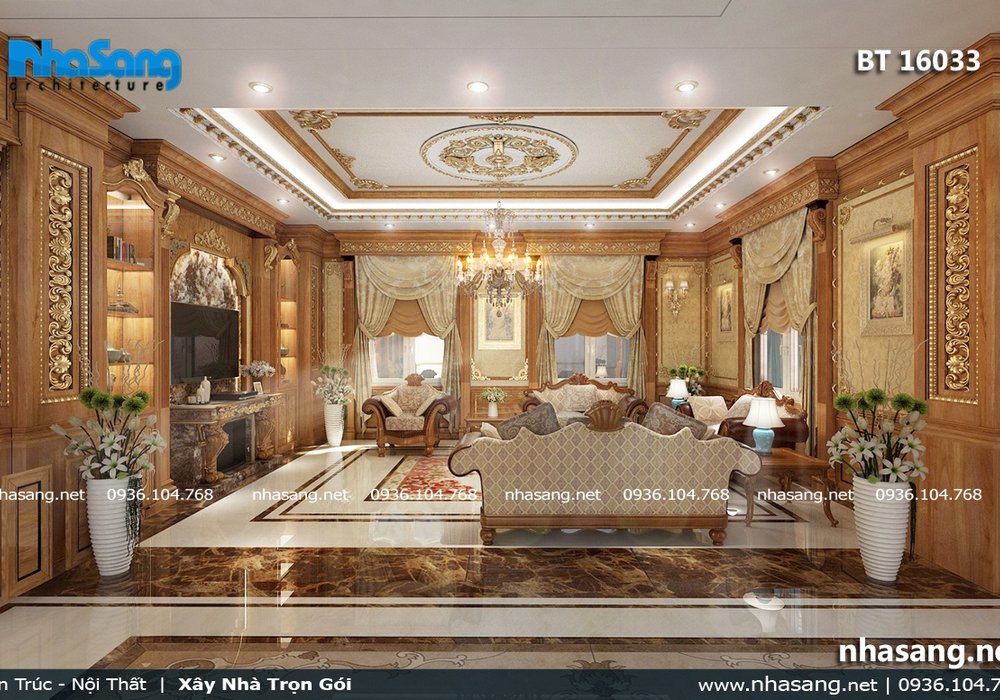Nội thất gỗ biệt thự lâu đài tại Đồng Nai NT16033