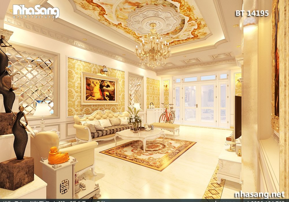 Nội thất gỗ phong cách hoàng gia sang trọng BT14195