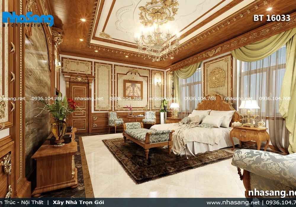 Nội thất gỗ biệt thự lâu đài tại Đồng Nai NT16033