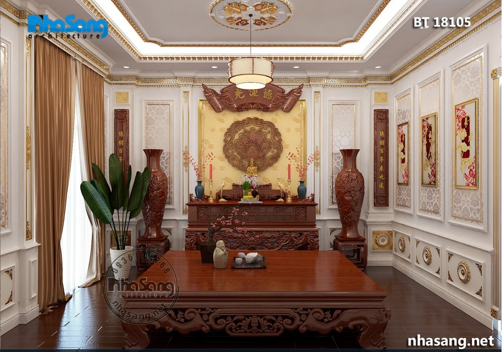 Mẫu nhà 5 tầng có tầng hầm nổi kiểu Pháp sang trọng BT18105