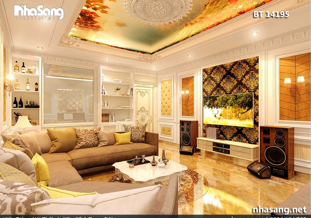 Nội thất gỗ phong cách hoàng gia sang trọng BT14195