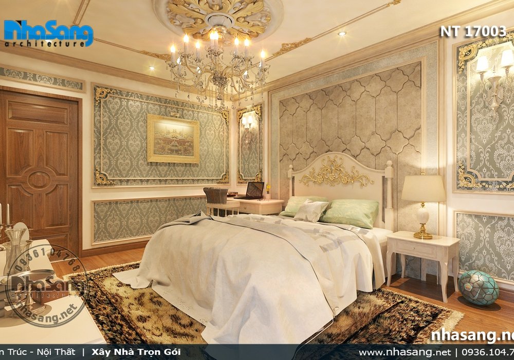 Nội thất biệt thự tân cổ điển đẳng cấp tại Sài Gòn BT17003