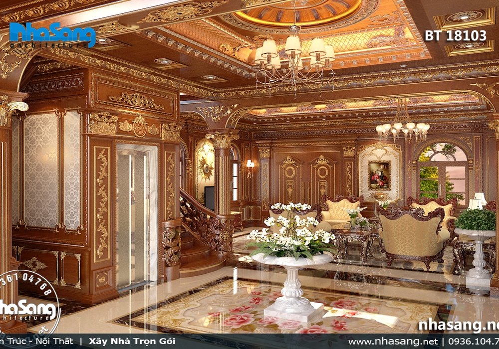 Biệt thự Như Ý không góc chết từ ngoại thất đến tất cả các không gian nội thất bên trong BT18103