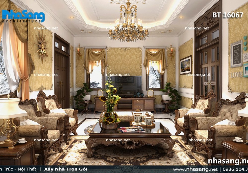 Biệt thự Pháp và nội thất tân cổ điển sang trọng BT16067