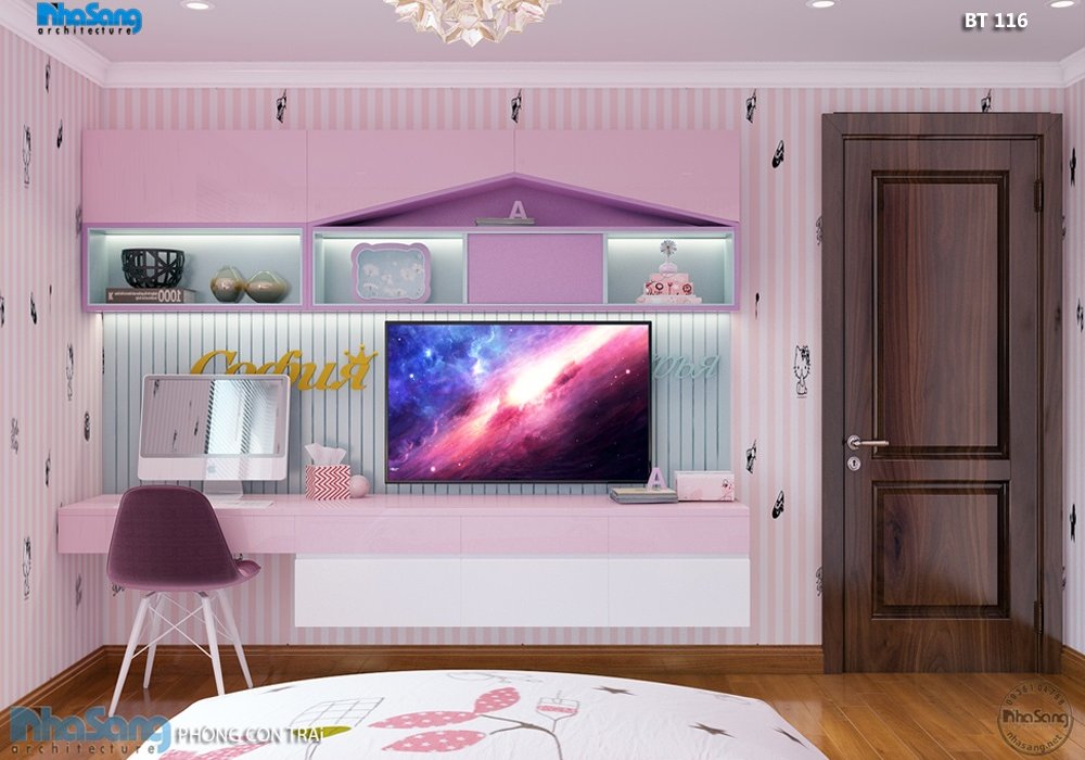 Nội thất biệt thự hiện đại gỗ óc chó sang trọng BT116