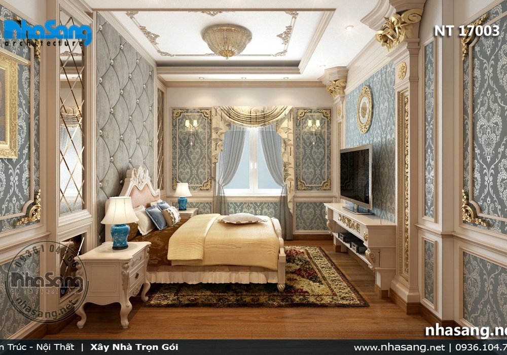 Nội thất biệt thự tân cổ điển đẳng cấp tại Sài Gòn BT17003