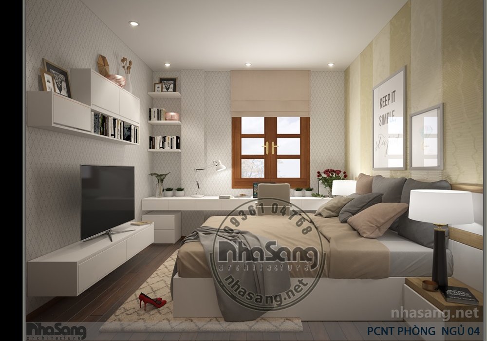 Thiết kế nội thất gỗ biệt thự cổ điển sang trọng BT18109