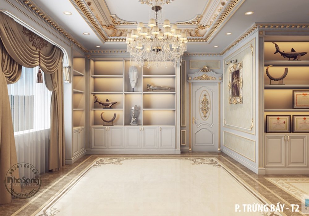 Siêu dinh thự kiểu Pháp thông tầng 500m2/sàn bậc nhất Quảng Ngãi BT145