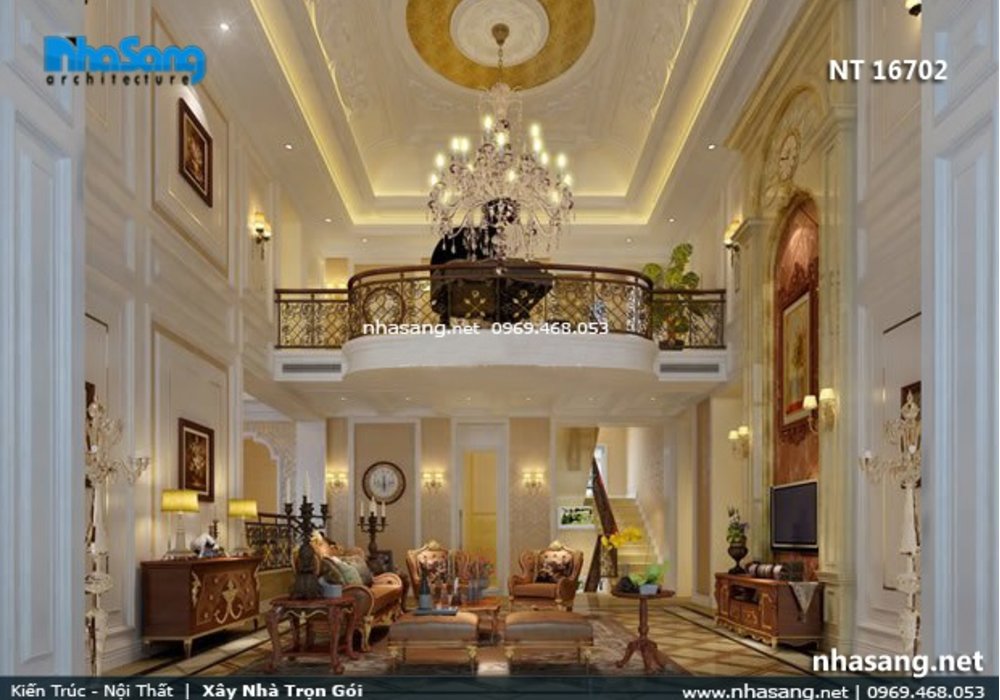 Phong cách nội thất biệt thự tân cổ điển Châu âu NT16602