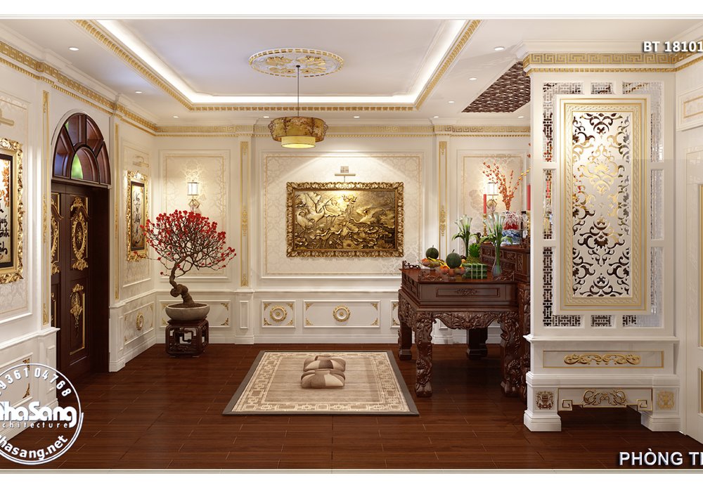 Thiết kế nội thất tân cổ điển biêt thự Pháp BT18101