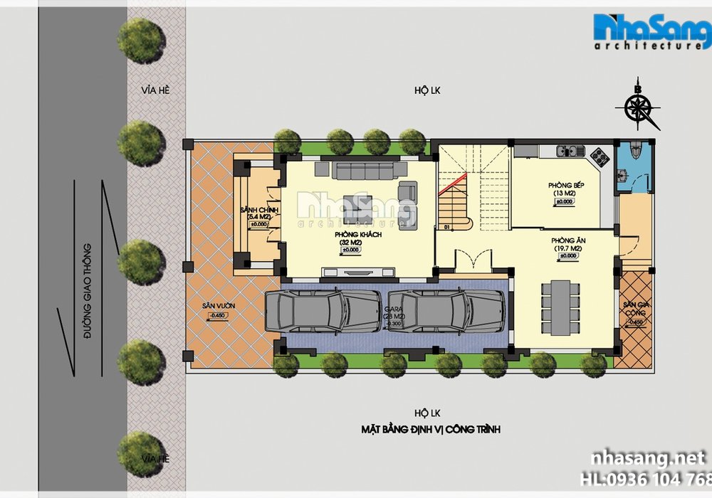 Biệt thự Pháp tân cổ điển 3 tầng mặt tiền 8.5m mãn nhãn BT16016