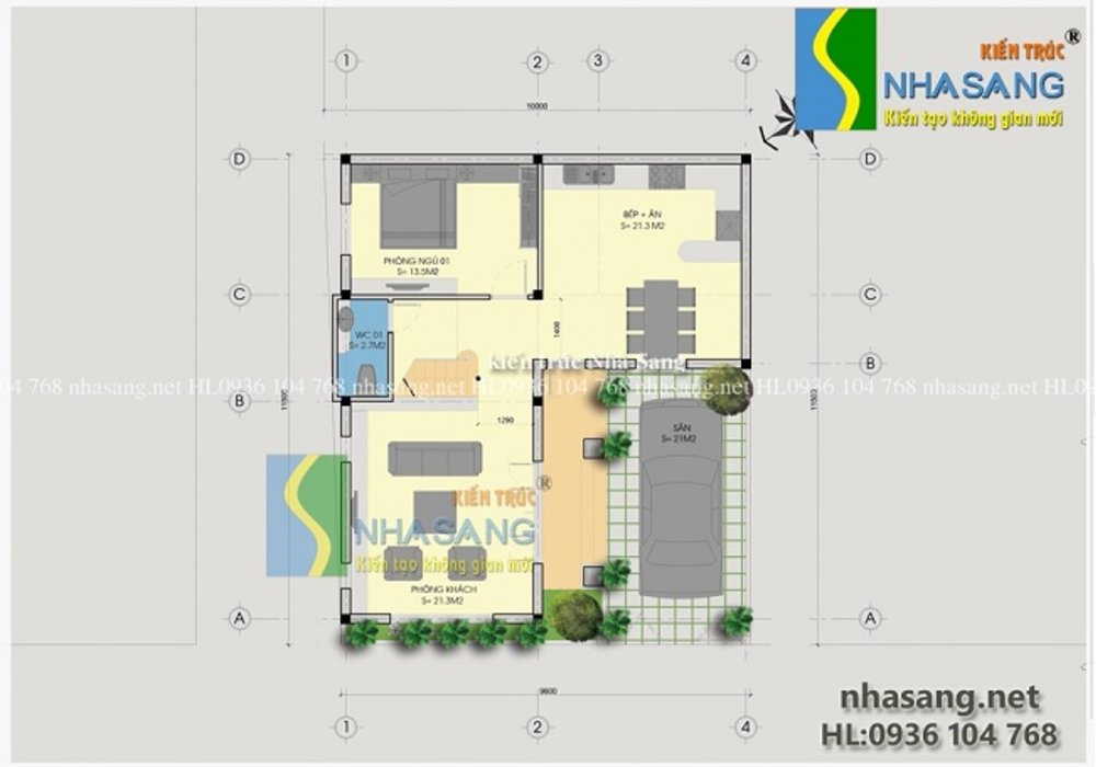Biệt thự Pháp 3 tầng BT15116