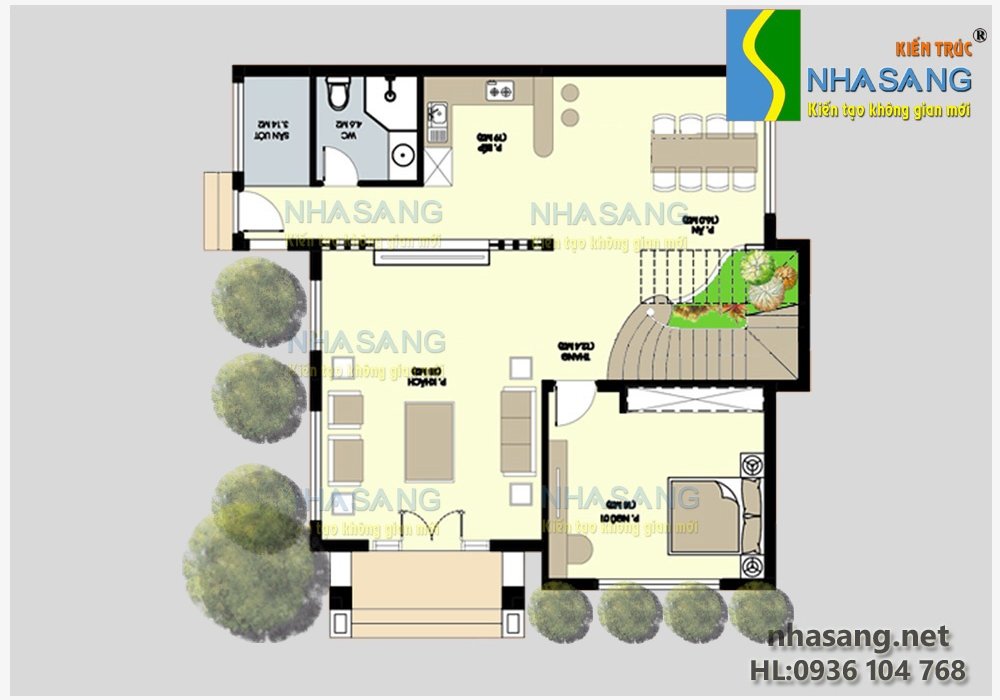 Mẫu biệt thự nhà vườn đẹp BT14045