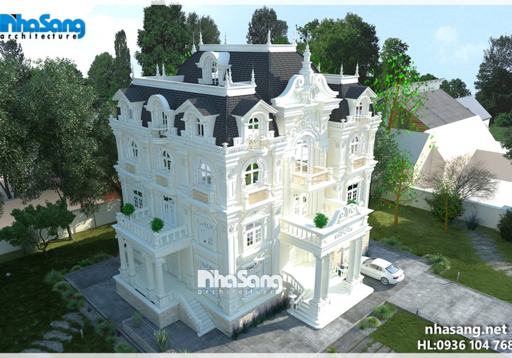 Mẫu thiết Kế Biệt thự Lâu đài BT14154 - kiến trúc nhà phố đẹp