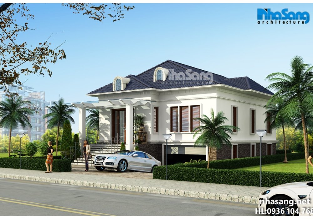 Biệt thự nhà vườn 1 tầng nổi 1 tầng hầm BT15157