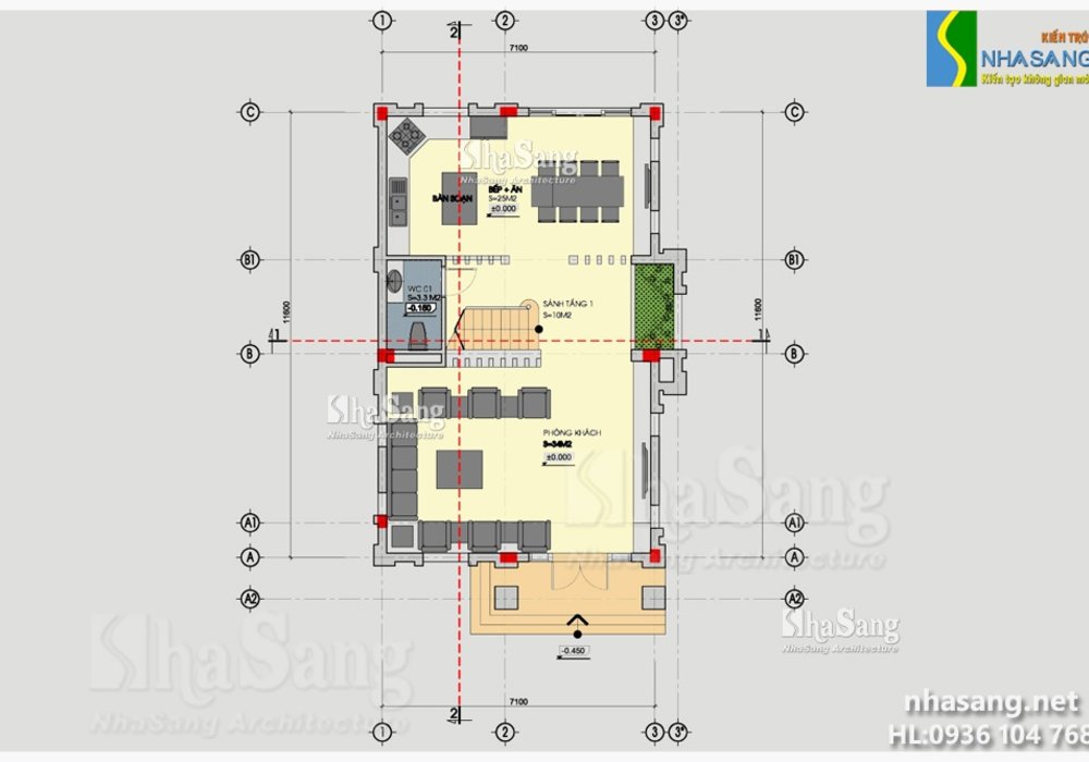 THIẾT KẾ NHÀ BIỆT THỰ PHÁP 3 TẦNG BT14147 - Mẫu nhà 2 tầng đẹp