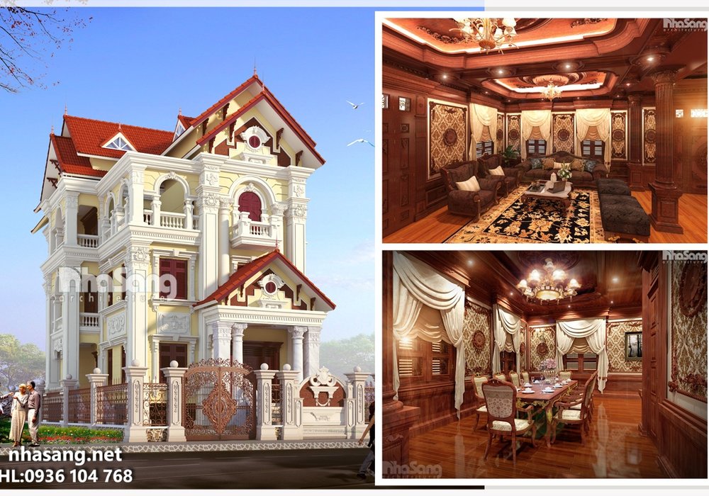 Thiết kế nội thất 100% gỗ ý tưởng phủ Hòa Thân NT14180