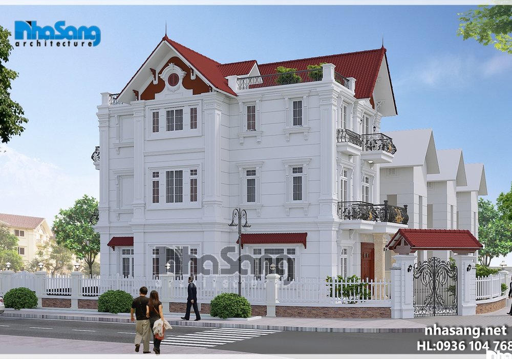 Biệt thự kiểu Pháp mặt tiền 7m BT16034