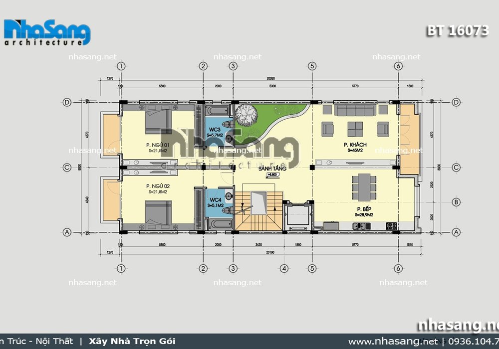 Biệt thự phố hiện đại mặt tiền 9m BT16072