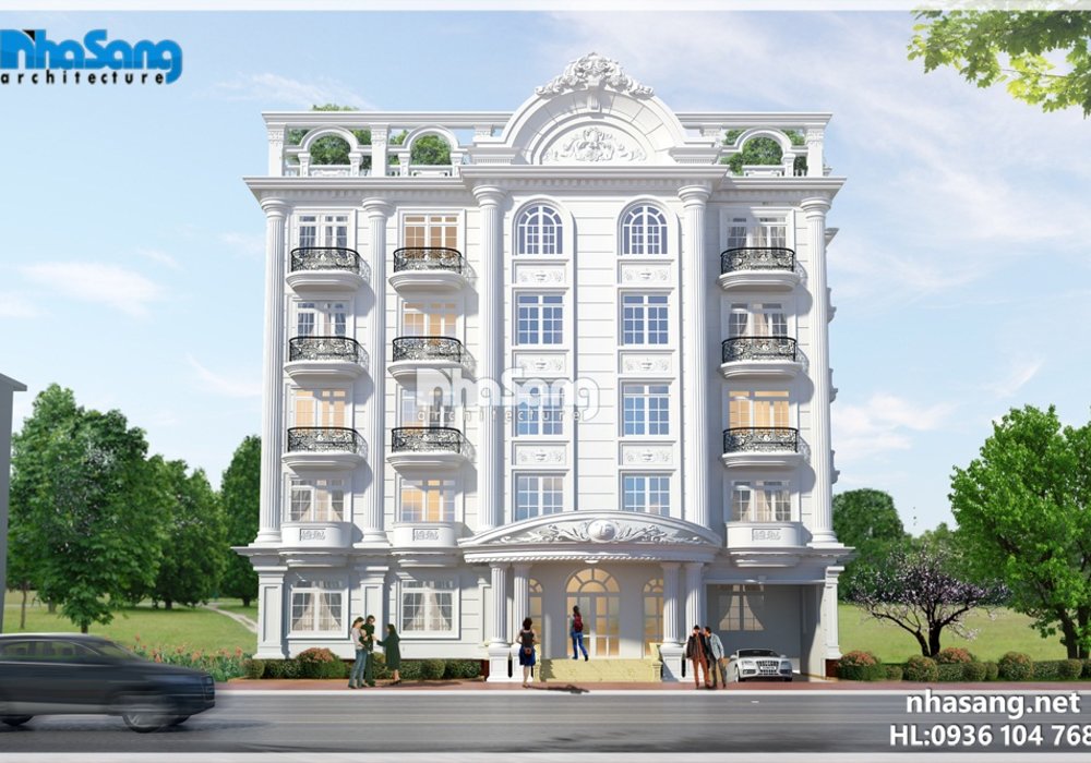 Thiết kế khách sạn - dinh thự kiểu Pháp BT15173