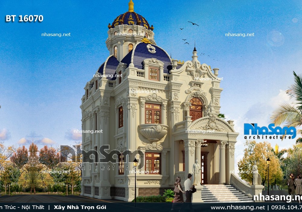 Biệt thự lâu đài 2 tầng BT16070