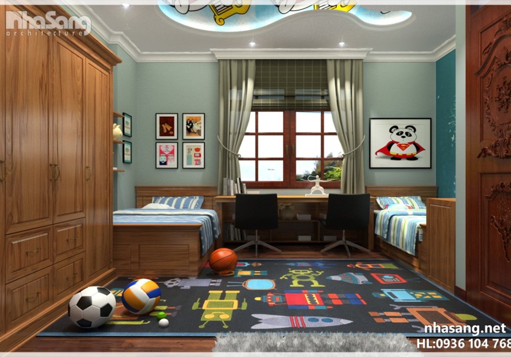 Thiết kế nội thất tân cổ điển NT14153 (CĐT: A. Quang - Hà Nội)