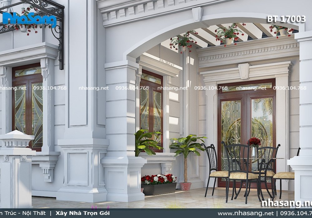 Biệt thự tân cổ điển bề thế đẳng cấp BT17003