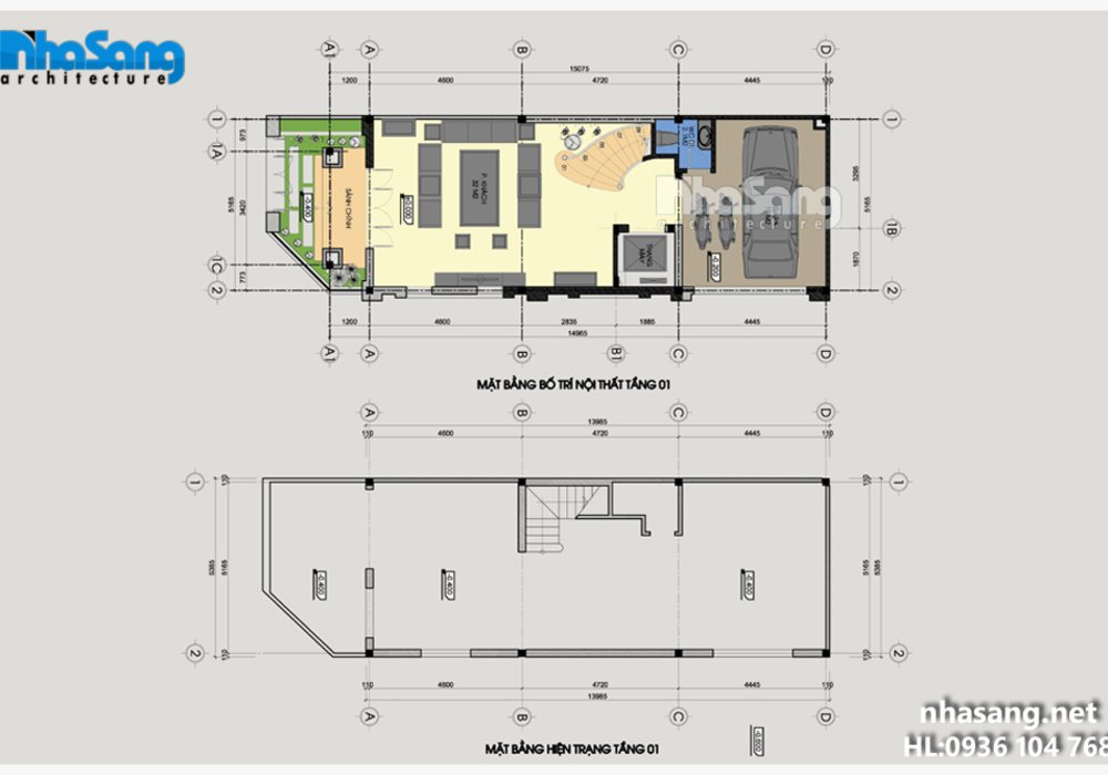 Thiết Kế Nhà ở liền kề 5 tầng Kiến trúc Pháp BT14153