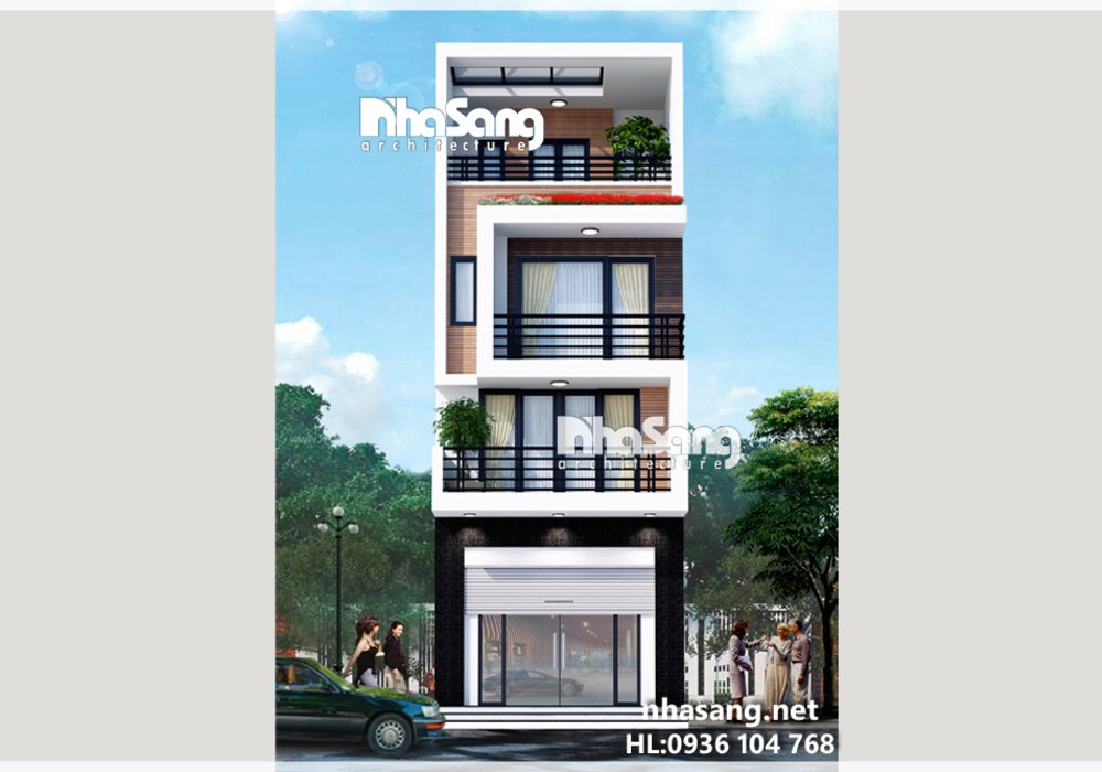 Thiết Kế Nhà Ống - nhà phố Hiện đại NO14155 - mẫu biệt thự 2-3 tầng đẹp