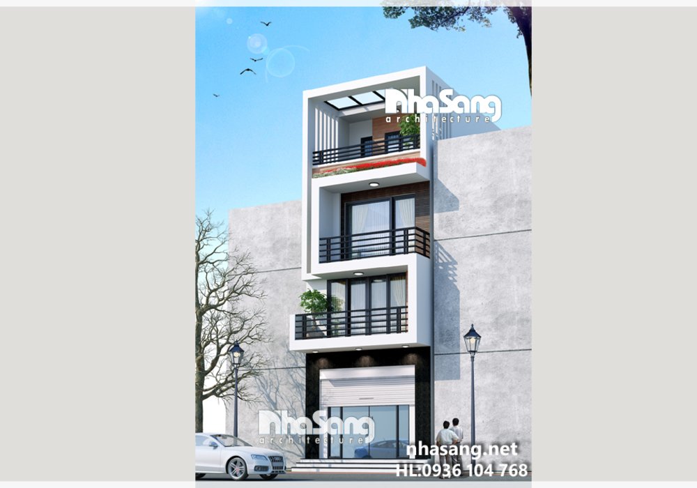 Thiết Kế Nhà Ống - nhà phố Hiện đại NO14155 - mẫu biệt thự 2-3 tầng đẹp