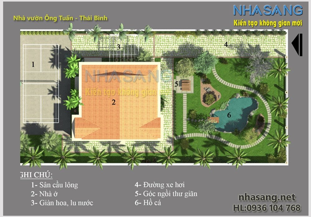 Nhà vườn truyền thống 2 tầng NV14105