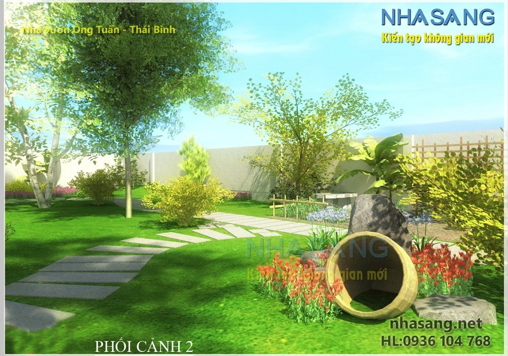 Nhà vườn truyền thống 2 tầng NV14105