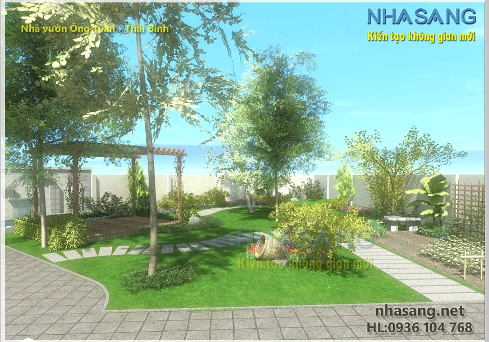 Nhà vườn truyền thống 2 tầng NV14105