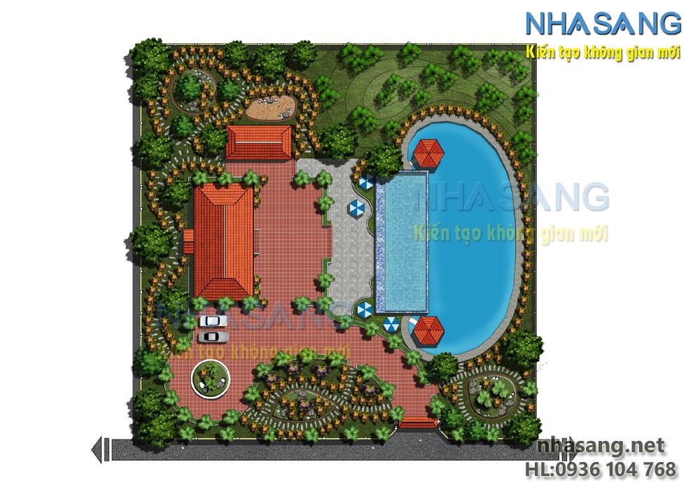 Thiết kế nhà vườn truyền thống NV14106