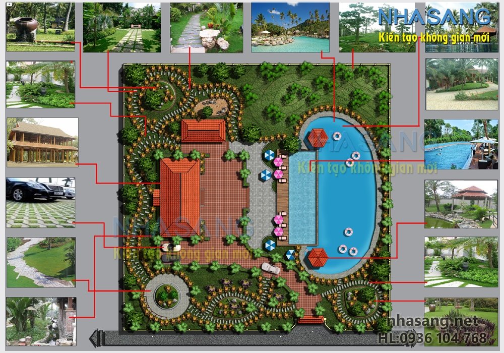 Thiết kế nhà vườn truyền thống NV14106
