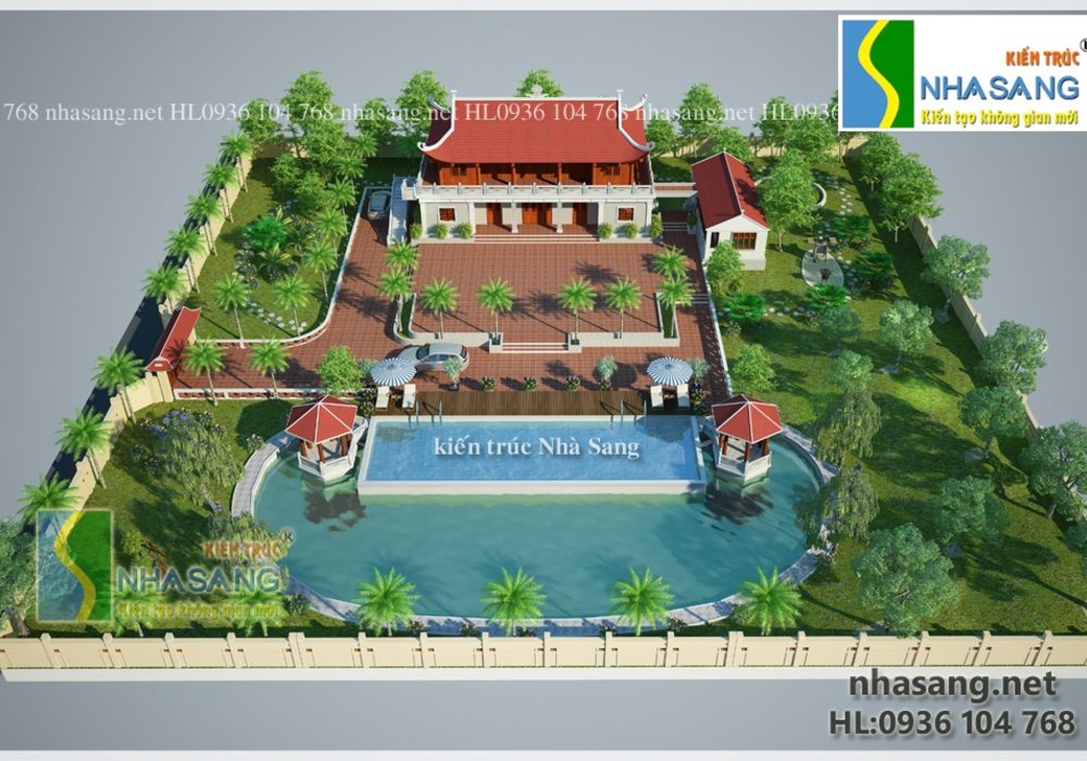 Thiết kế nhà vườn truyền thống NV14106