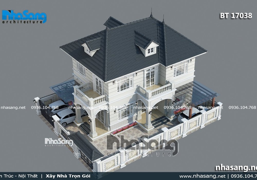 Thiết kế nhà 1.2 tỷ theo phong thủy đôi độc đáo BT17038