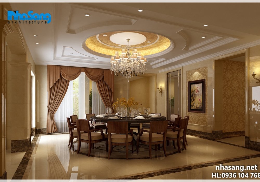 Thiết kế nội thất sang trọng gỗ óc chó NT16200