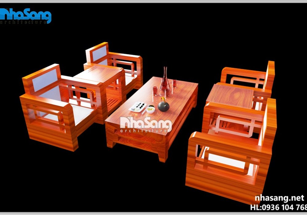 Thiết kế nội thất phòng khách quân đội NT5112 nội thất đẹp