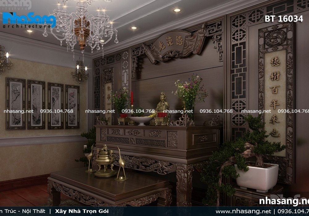 Thiết kế nội thất biệt thự tân cổ điển tại Long Biên BT16034