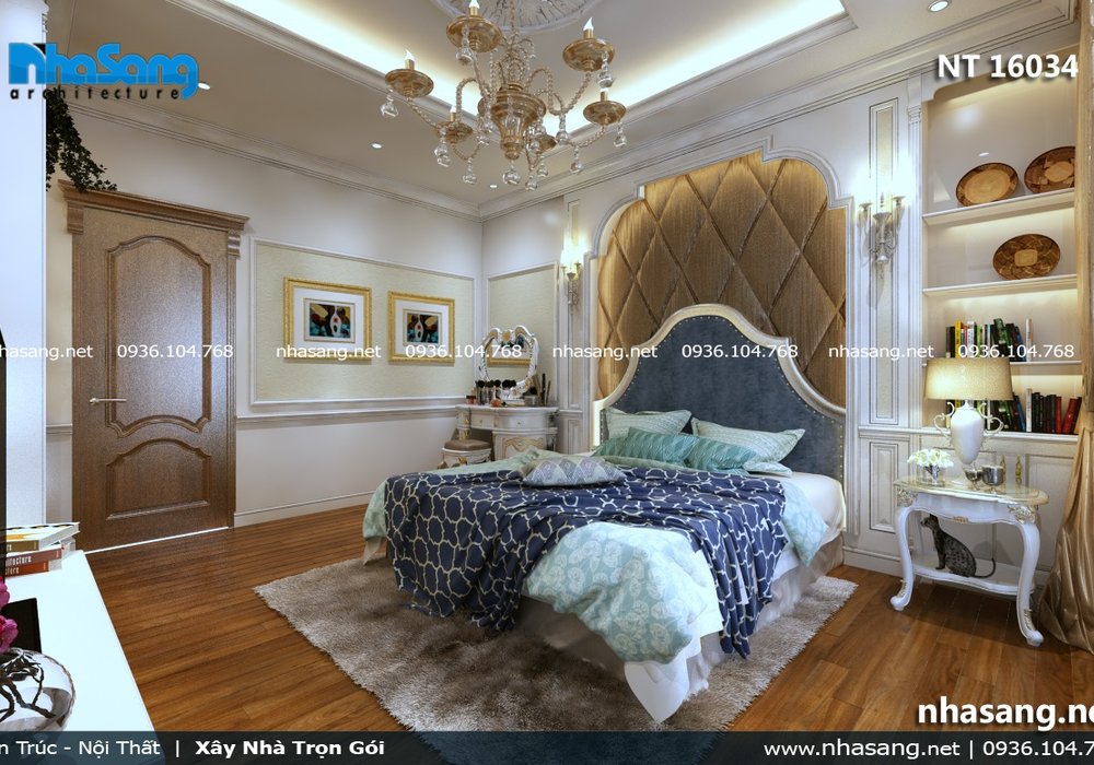 Thiết kế nội thất biệt thự tân cổ điển tại Long Biên BT16034