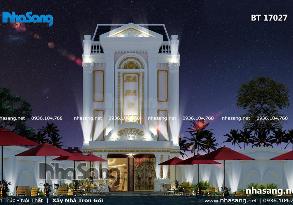 Thiết kế ngoại thất quán karaoke tại Thường Tín BT17027