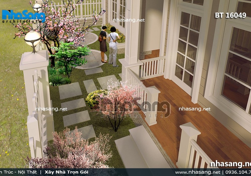 Nhà vườn Châu Âu 1 tầng sang trọng BT16049