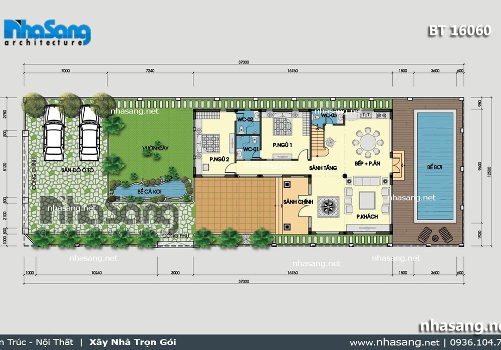 Biệt thự vườn nghỉ dưỡng đại gia đình cuối tuần BT16060