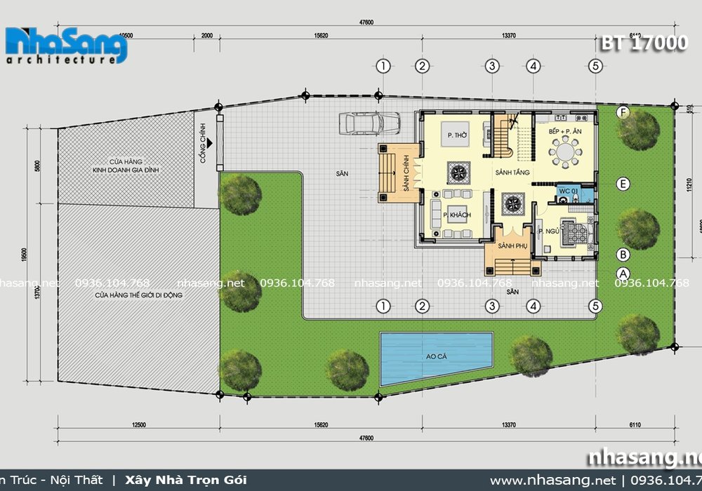 Biệt thự vườn nghỉ dưỡng tuổi già BT17000