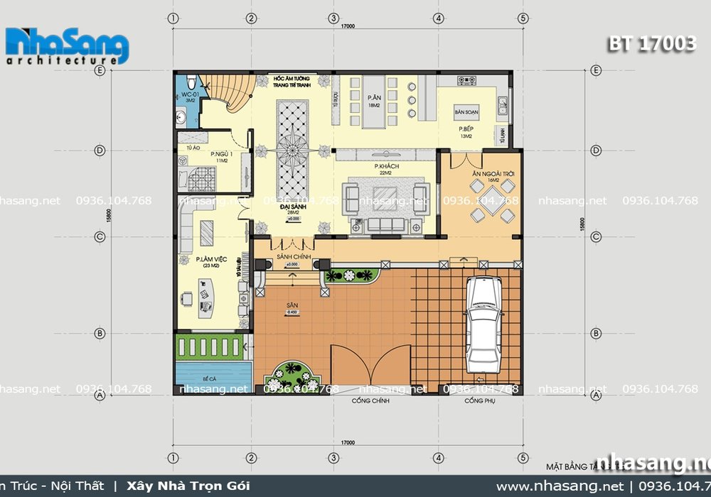 Biệt thự tân cổ điển bề thế đẳng cấp BT17003