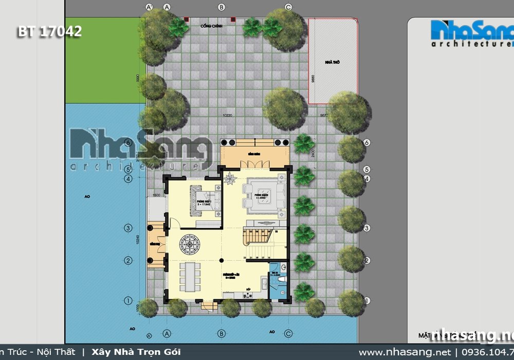 Biệt thự cổ điển 2 tầng 2 mặt tiền BT17042