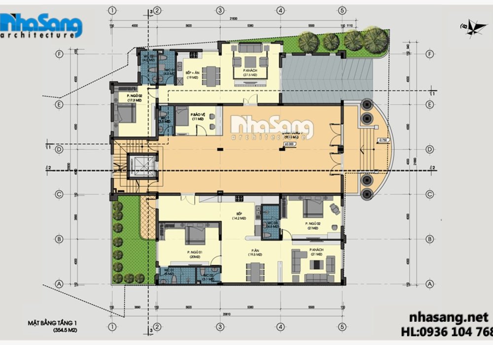 Thiết kế khách sạn - dinh thự kiểu Pháp BT15173
