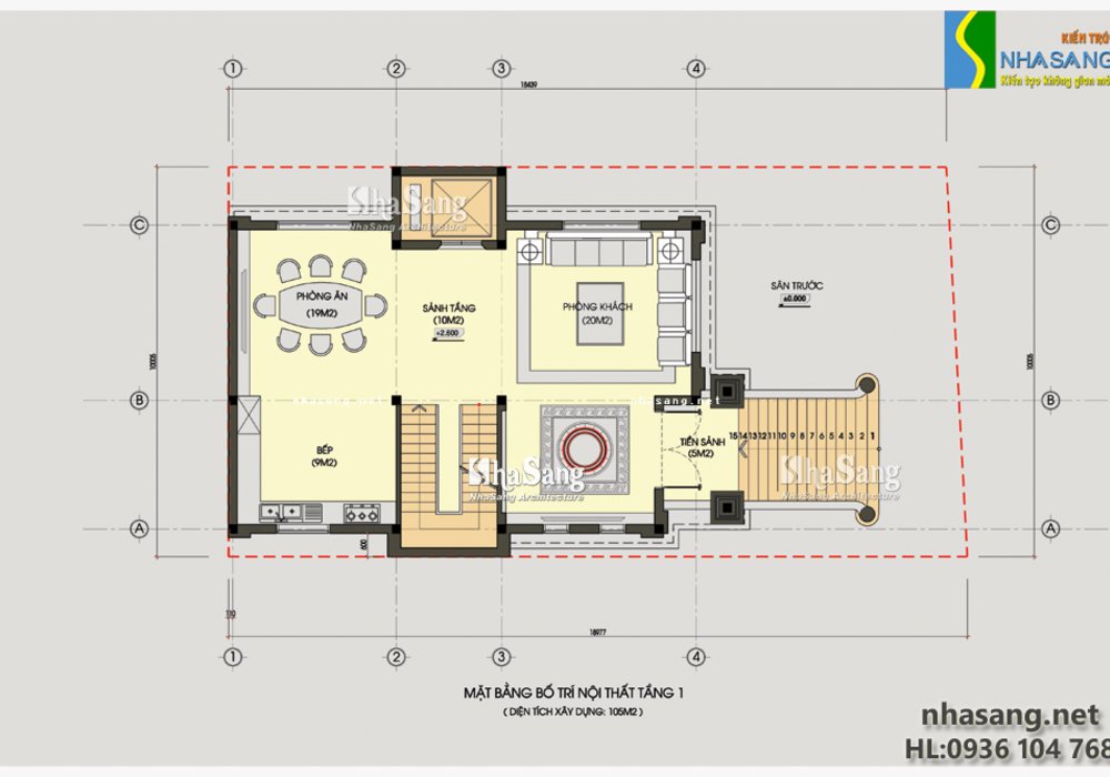 Thiết kế lâu đài 5 tầng kiểu Pháp BT15133