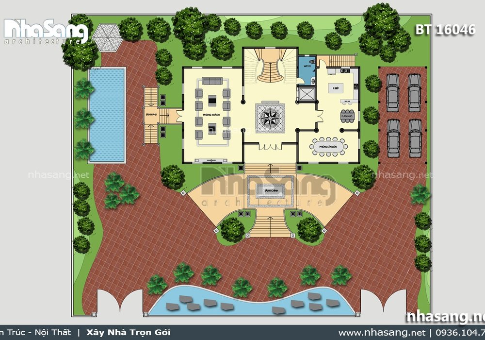 Thiết kế biệt thự siêu lâu đài BT16046 | Top 100 Lâu đài -Dinh thự đẹp nhất